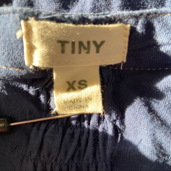 RARE ANTHROPOLOGIE TINY BLUE SILVER EMBROIDERED SASH PANEL FAIRY BOHO DRESS - Picture 12 of 14